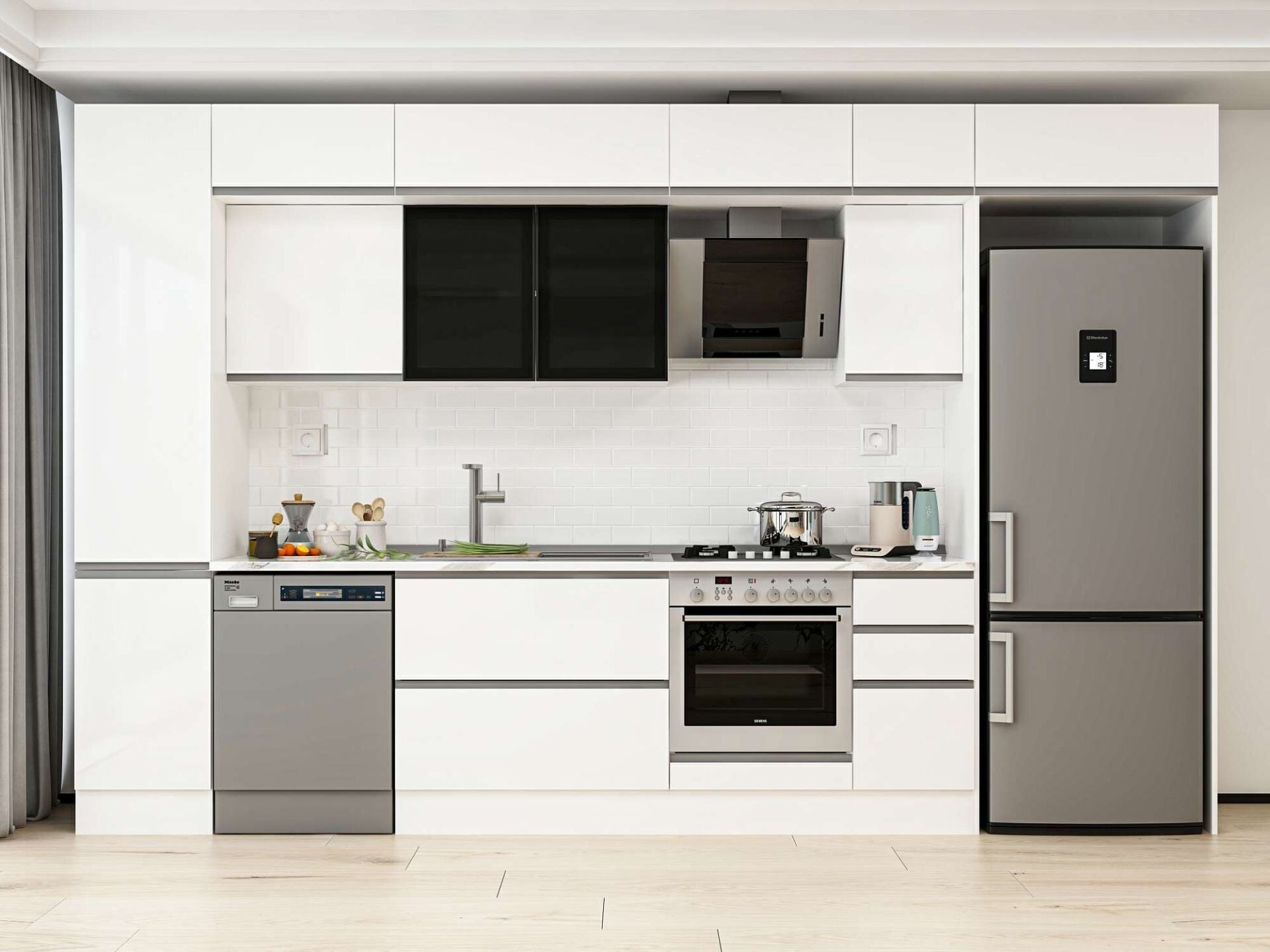 Alvinka 375X240 Cm High Gloss Mutfak Dolabı Mbb-E90B45S40-3