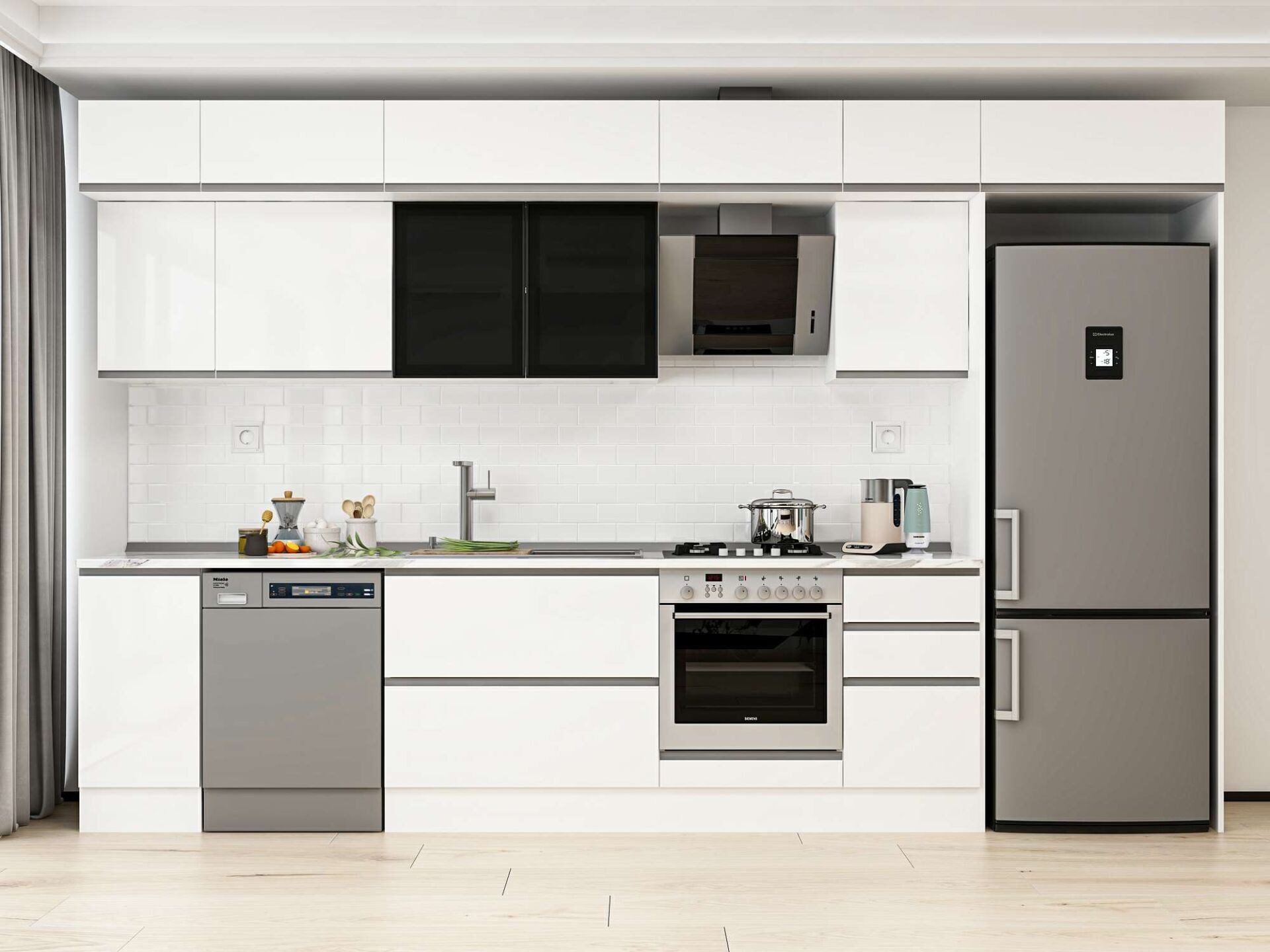 Alvinka 375X240 Cm High Gloss Mutfak Dolabı Mb-E90S40S45-3