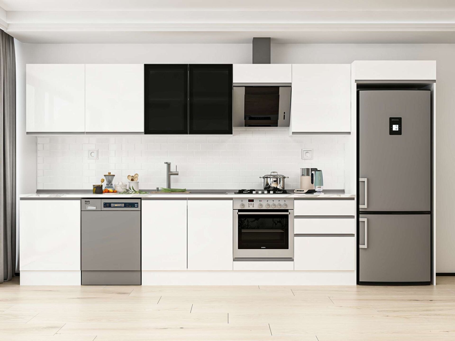 Alvinka 400X222 Cm High Gloss Mutfak Dolabı Mb-E80S60S60-3