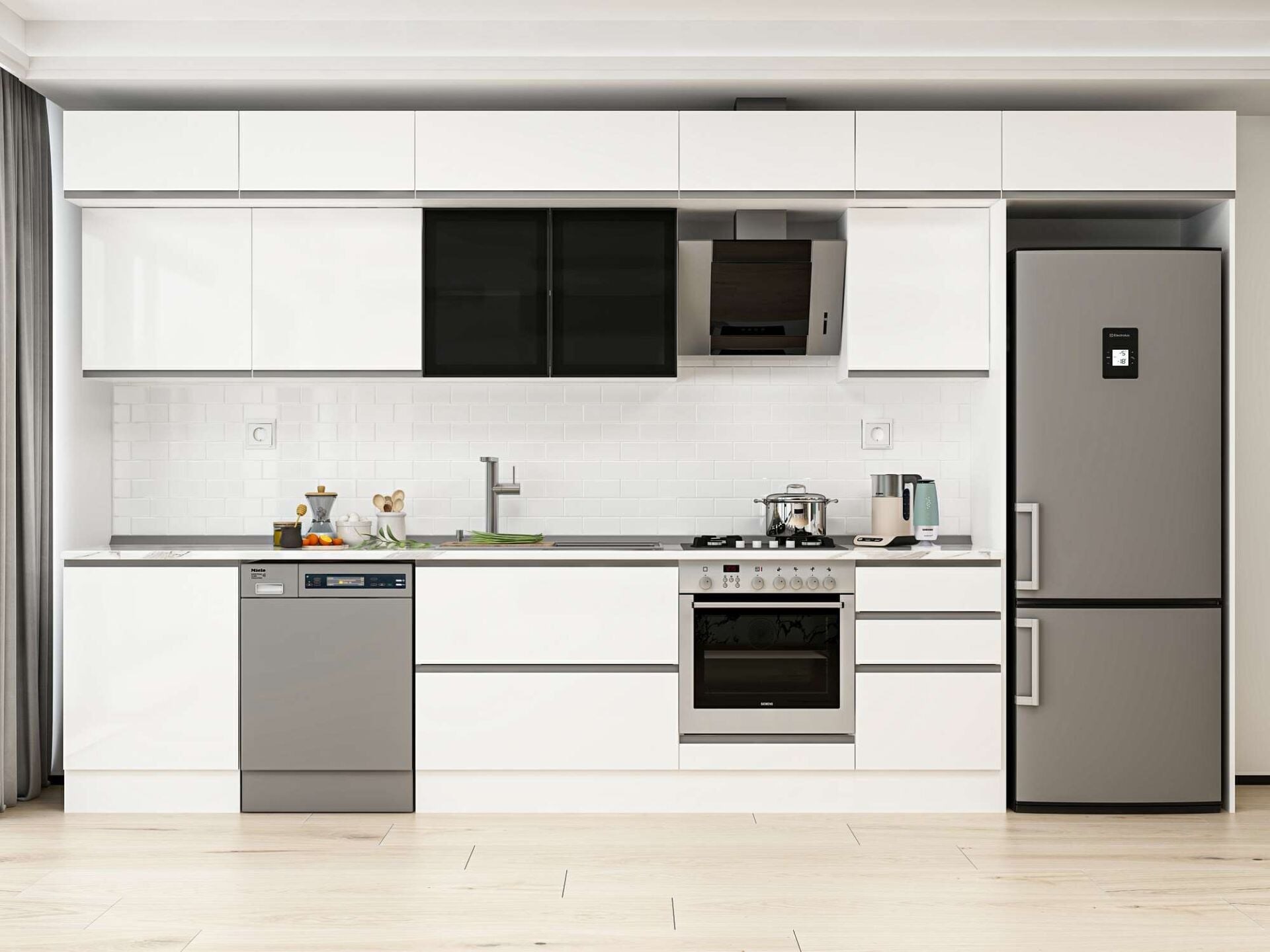 Alvinka 400X240 Cm High Gloss Mutfak Dolabı Mb-E90S60S50-3
