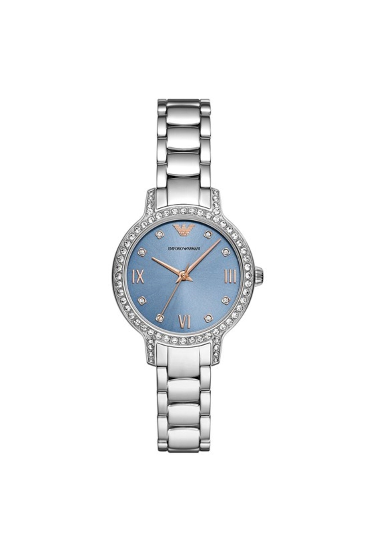 AR11585 Quartz Çelik Gri Mavi Kadran 32 mm Kadın Kol Saati