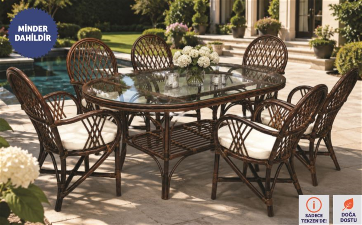 ASPENDOS 6+1 YEMEK SETI BROWN (KBR)