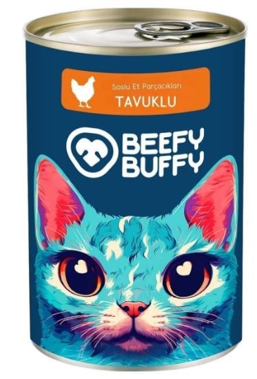 Beefy Buffy Kediler İçin Tavuklu Konserve Mama 415 Gr