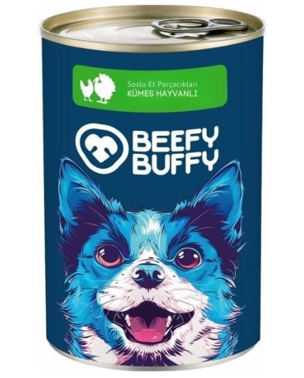 Beefy Buffy Köpekler İçin Kümes Hayvanlı Konserve Mama 415 Gr