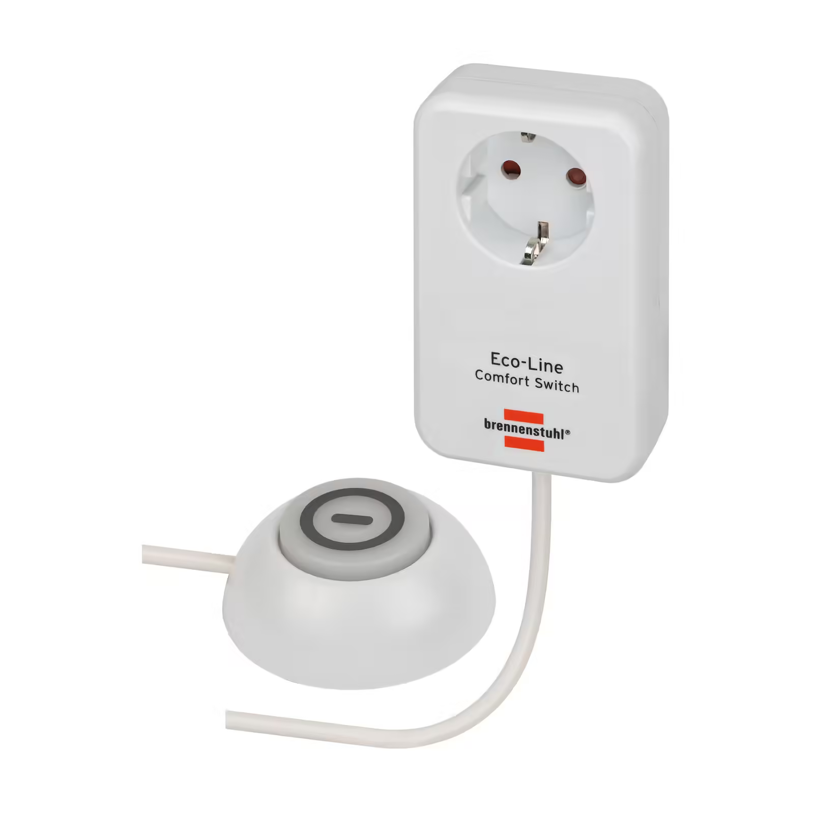 Brennenstuhl Eco Line Comfort Serisi Anahtarlı Tek Soketli 1.5 Metre Priz Uzatma Kablosu Beyaz