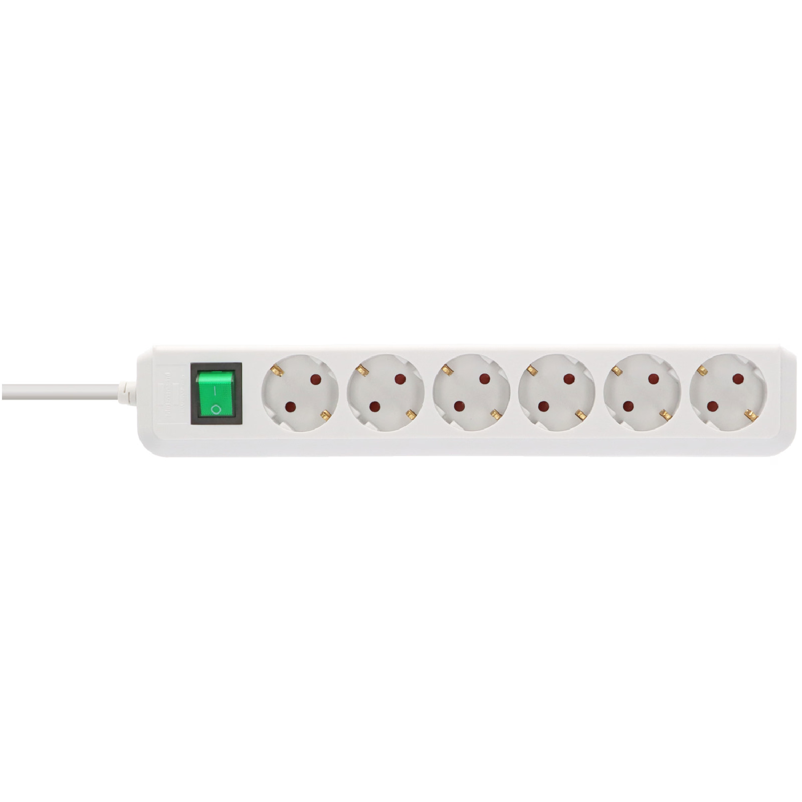Brennenstuhl Eco Line Serisi 3 Metre 6 Soketli IP20 Lisanslı Çocuk Korumalı Priz Beyaz