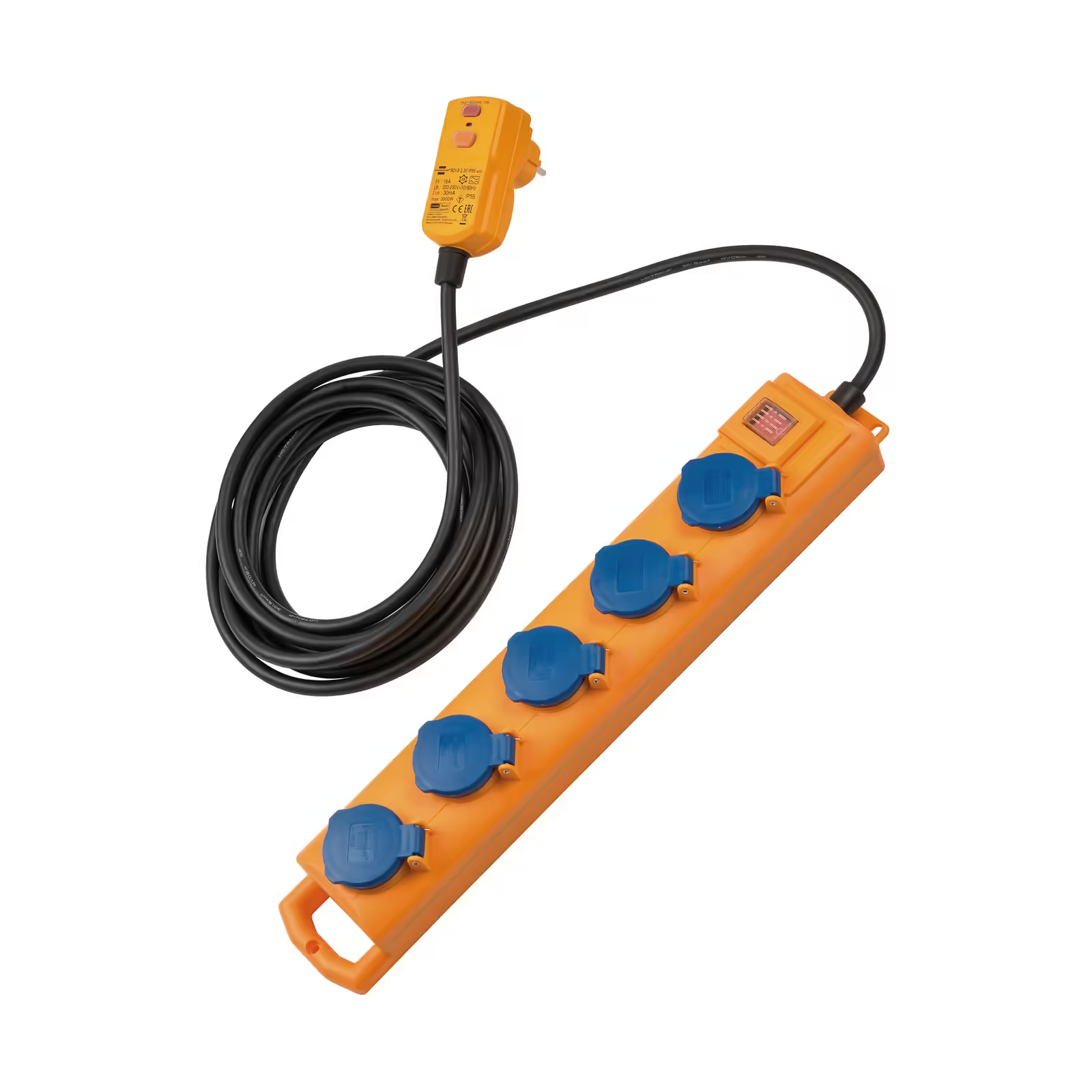 Brennenstuhl Super Solid Serisi SL IP54 Lisanslı Darbeye ve Suya Dayanıklı 5 Soketli Priz Uzatma Kablosu Sarı