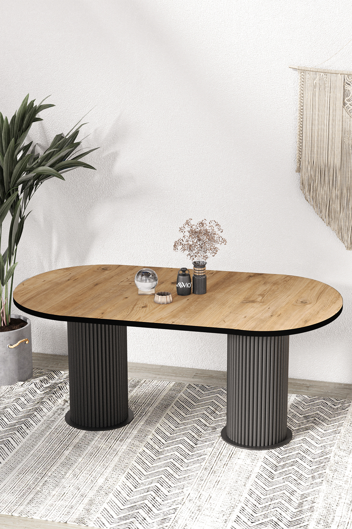 Brita Ptt Lake MDF Beyaz Ayaklı 80x140 Mutfak Masası Yemek Masası Akça