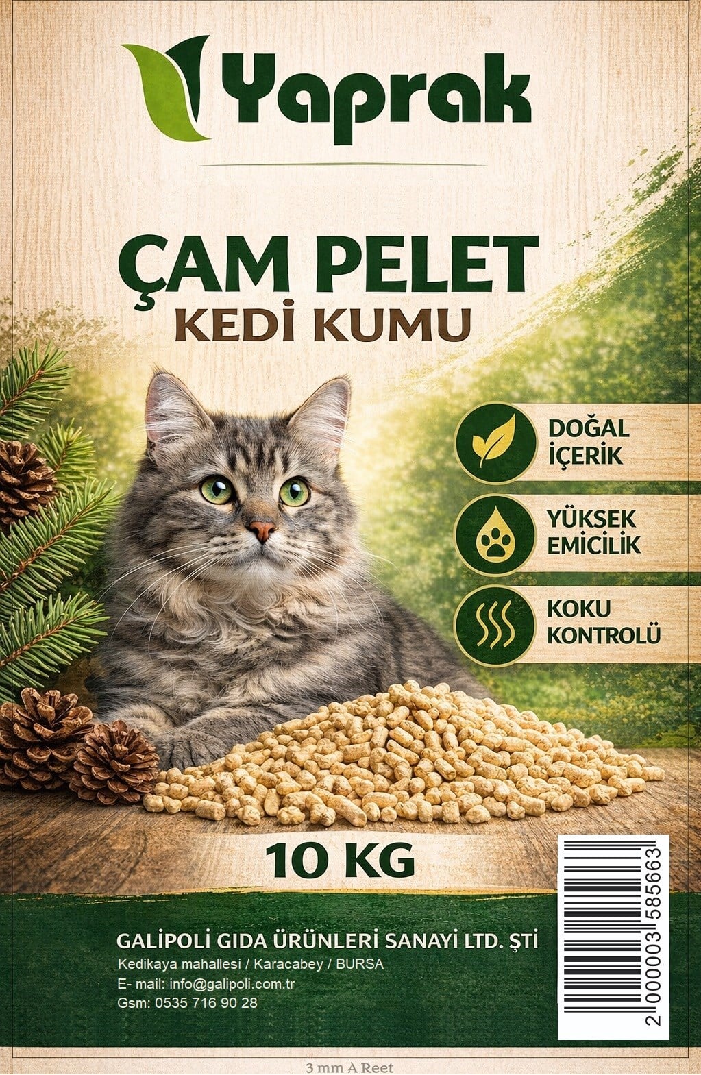 CAM PELET KEDI KUMU10 LT 