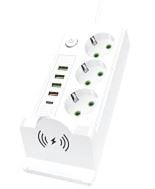 Cvs Grup Priz 3 Lü 2 Mt 4 Usb 1 Type-C Kablosuz Şarj Akım Korumalı - 9275