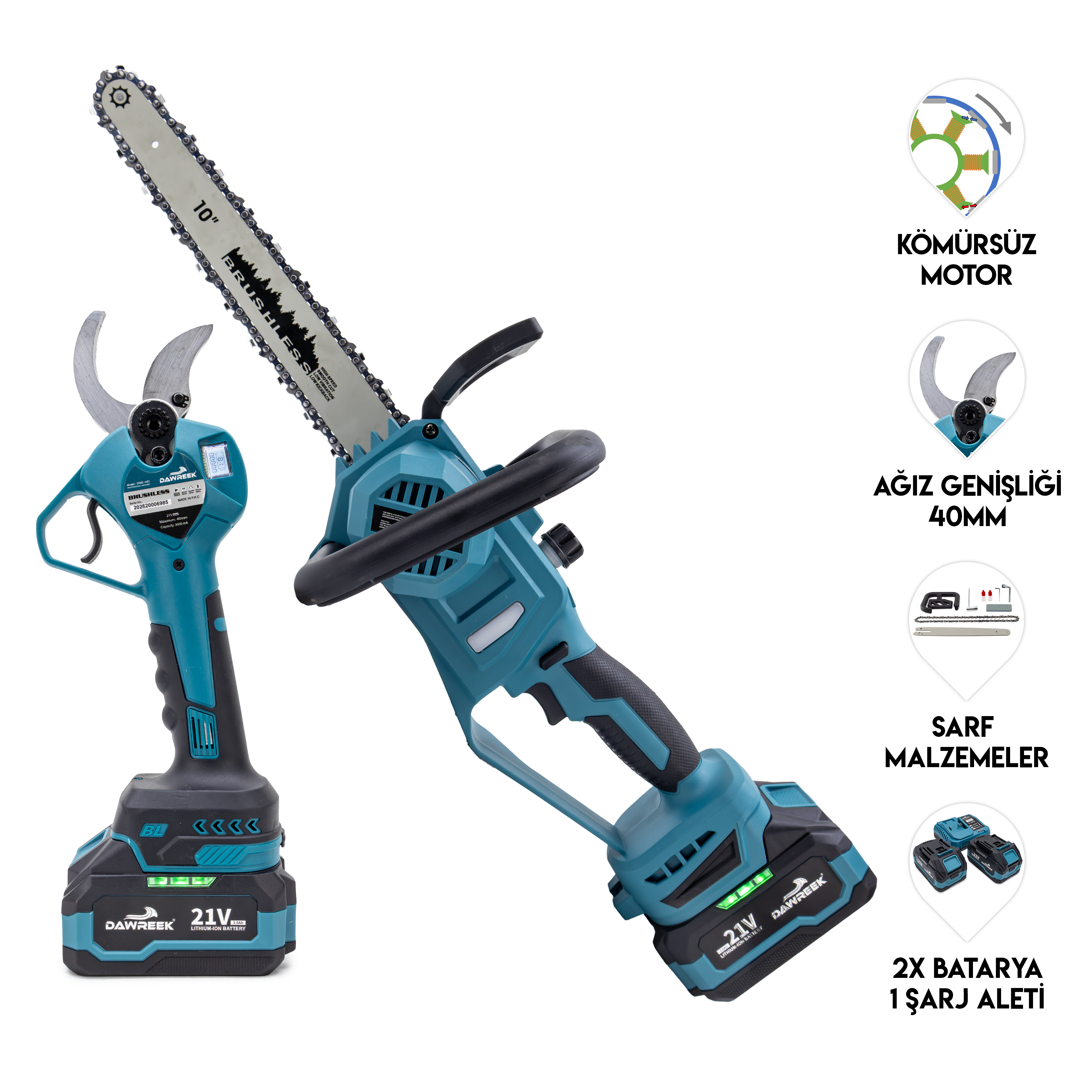 Dawreek Bağ Makası + Ağaç Kesme MK10 (BT0245)
