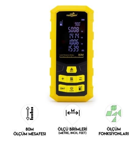 Dawreek Mesafe Olcer 80M H01 Sari-Pl002