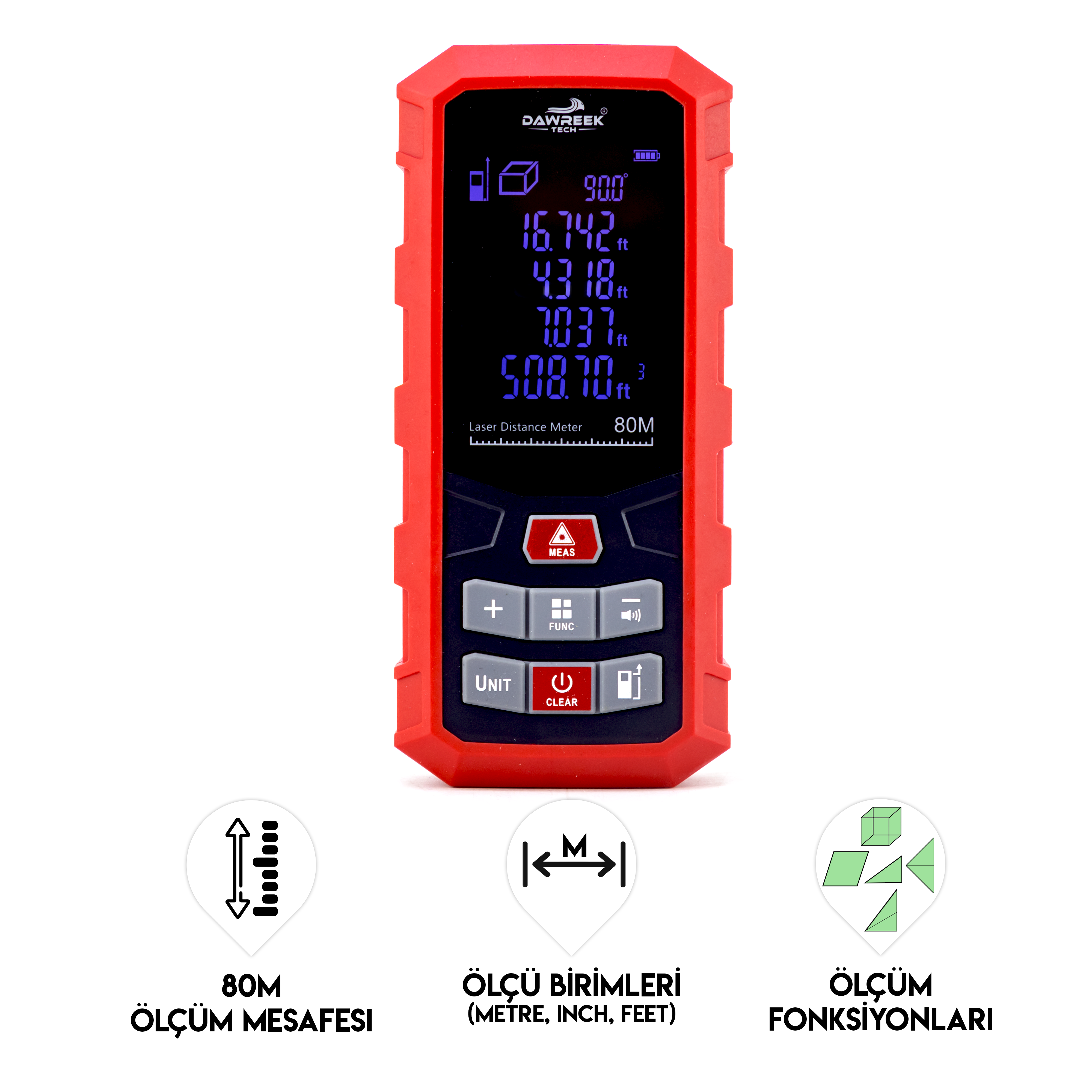 Dawreek MESAFE ÖLÇER H01 RED (PL001)