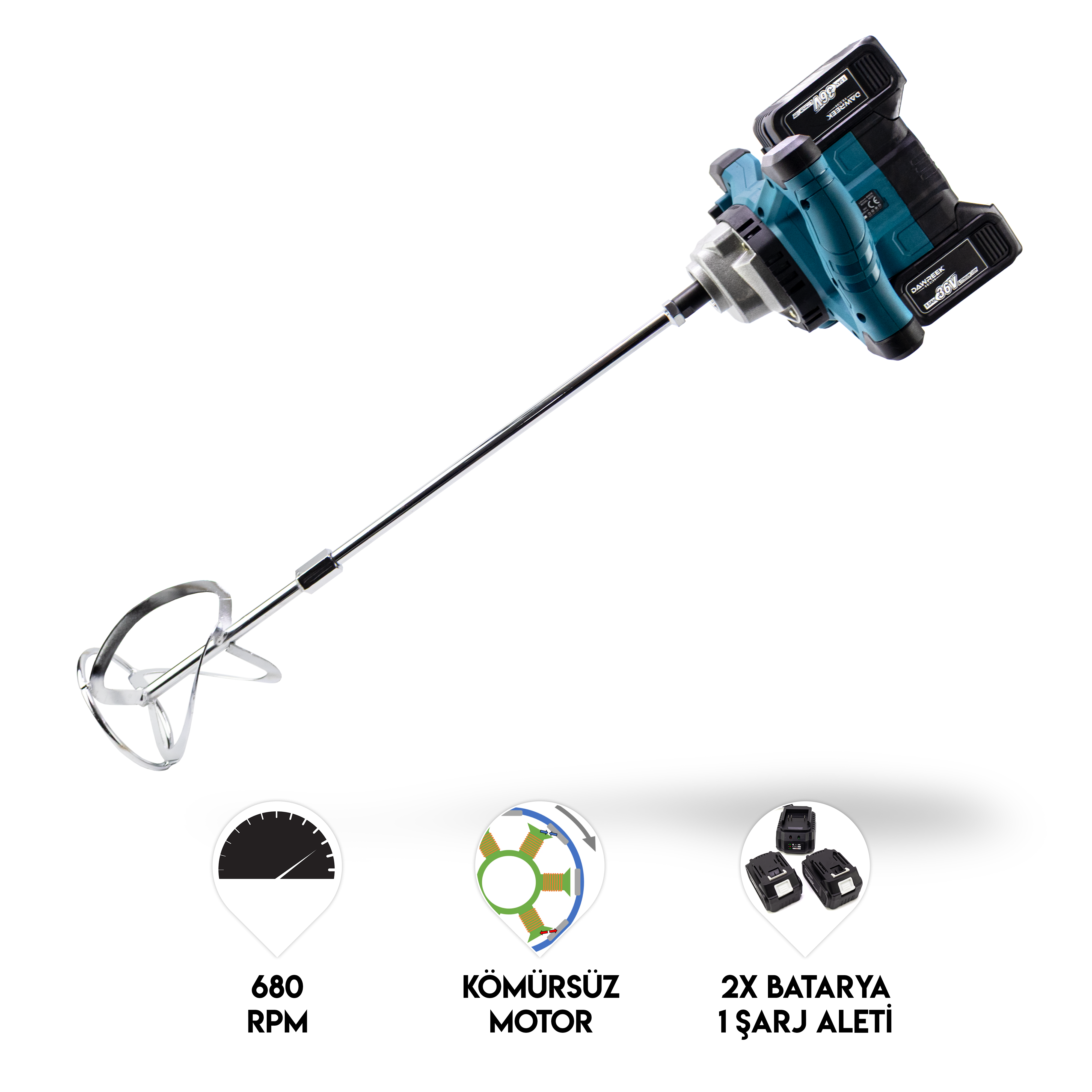Dawreek ŞARJLI KARIŞTIRICI MK36 (BT0152)