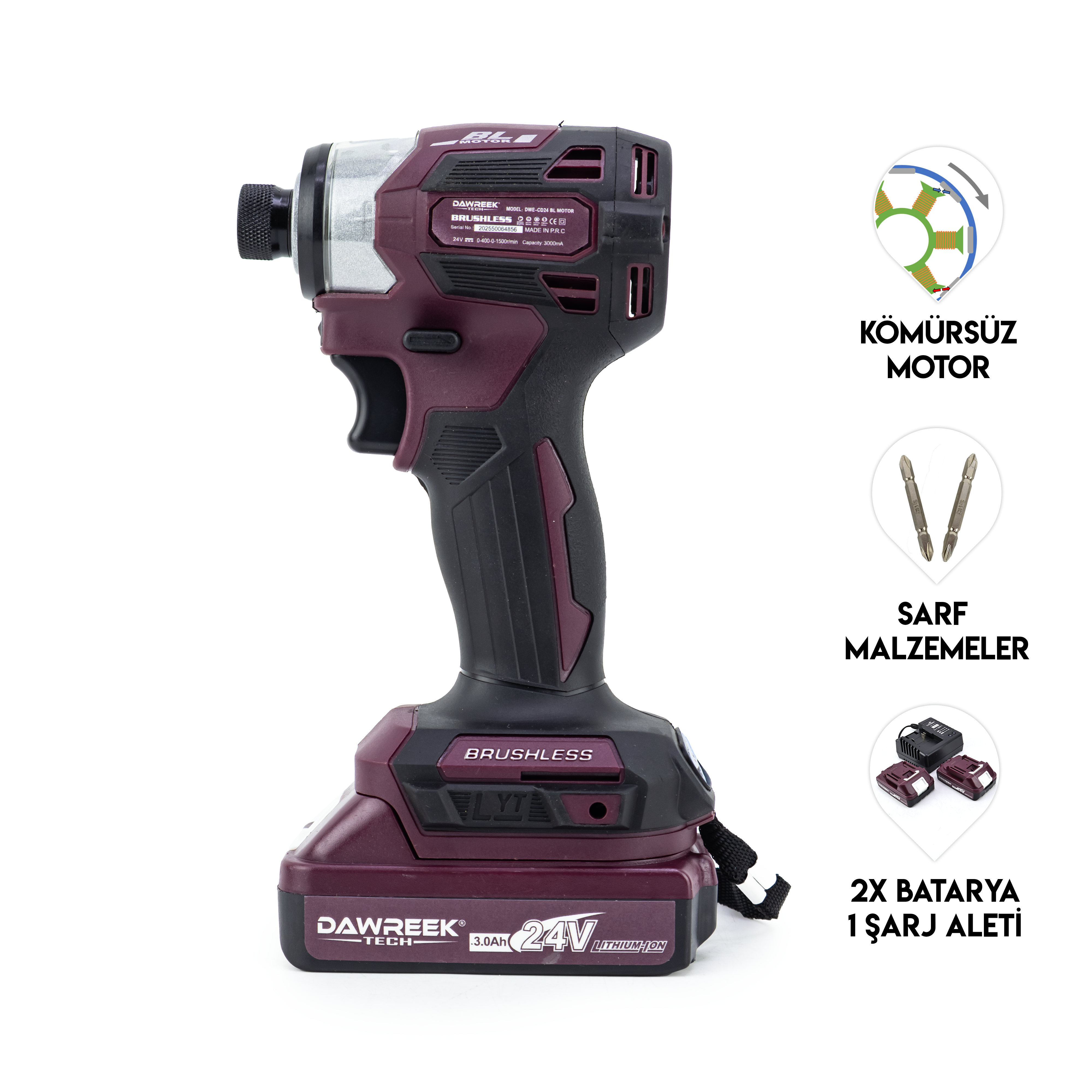 Dawreek TORKLU VİDALAMA PURPLE (BT0172)