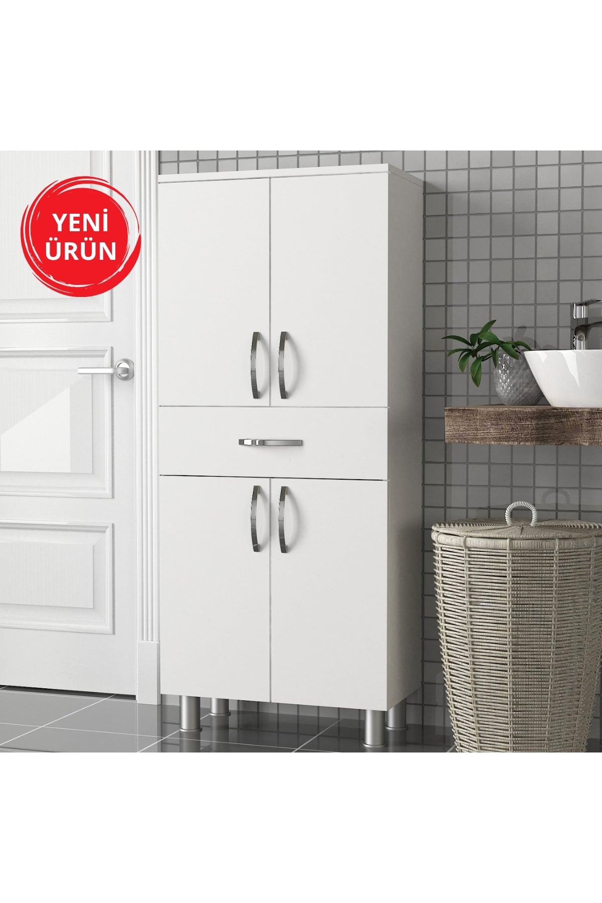 Dekorister Arizona 4 Kapaklı 1 Çekmece Çok Amaçlı Dolap