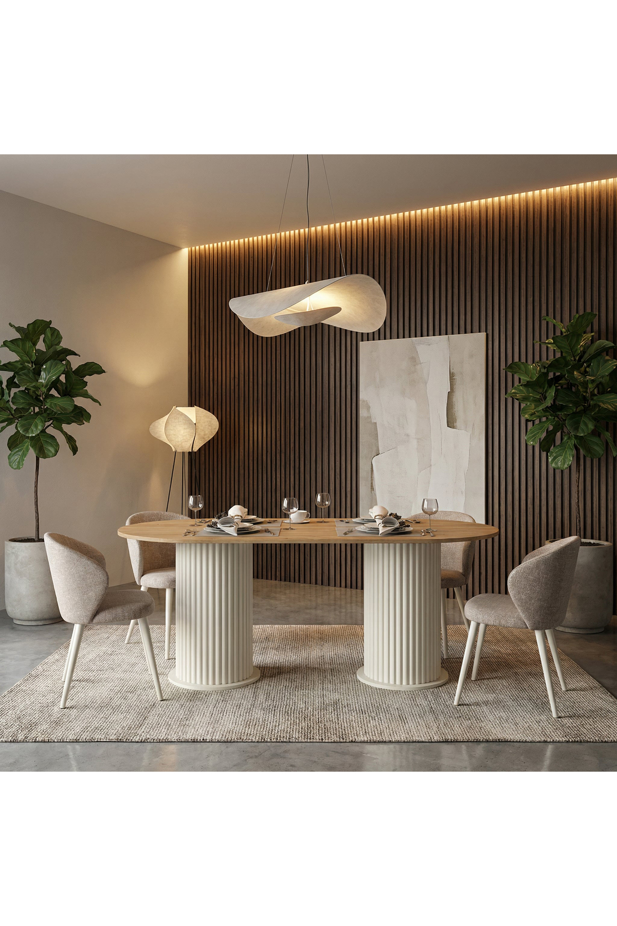 Dekorister Bohema Yemek Masası Aytaşı - Sepet 180cm