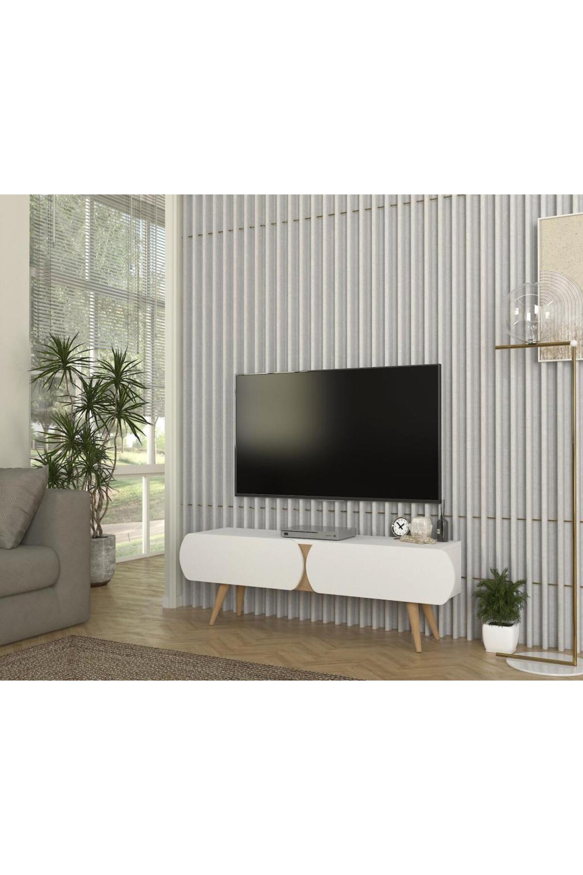 Dekorister Elody Tv Ünitesi 120 Cm Beyaz - Sepet