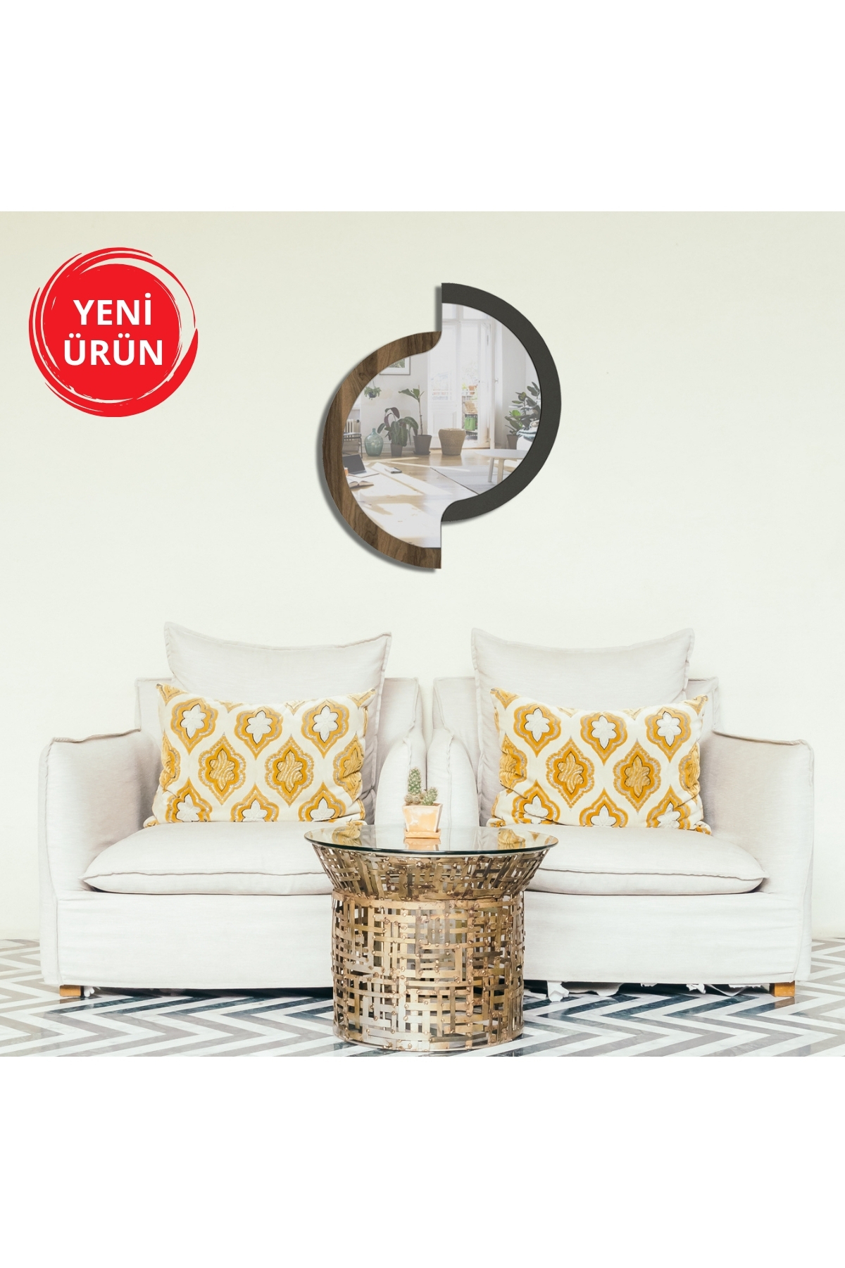 Dekorister Exclusive Igero Ayna Ceviz-antrasit