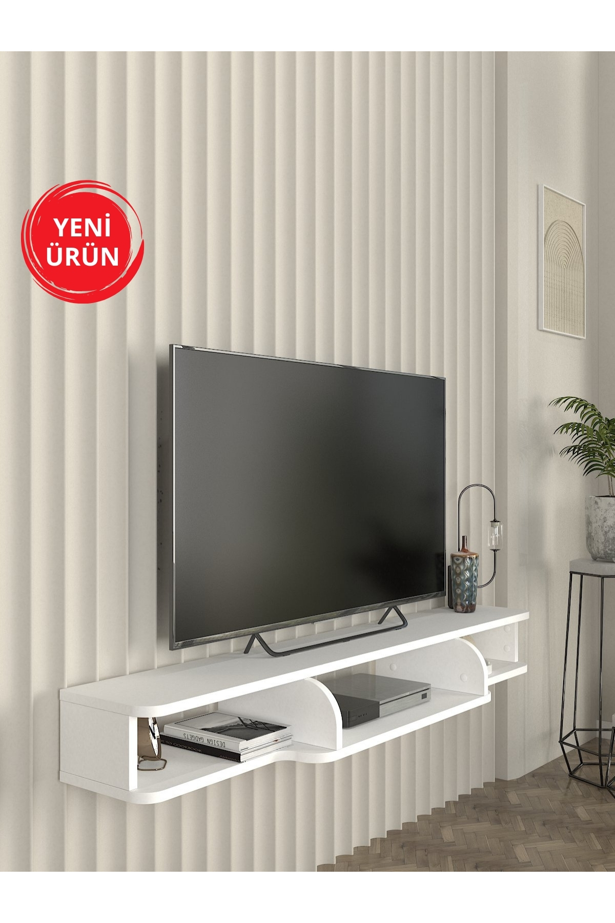 Dekorister Leppo Tv Sehpası Beyaz 135 Cm