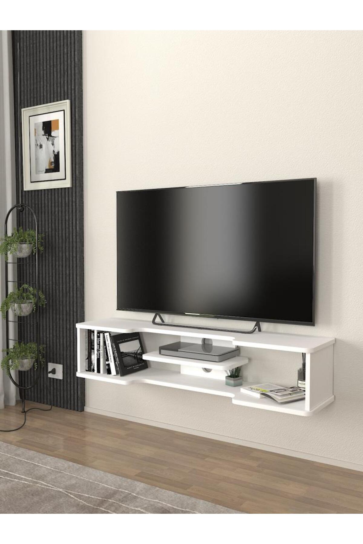 Dekorister Perry Tv Sehpası Beyaz 120 Cm
