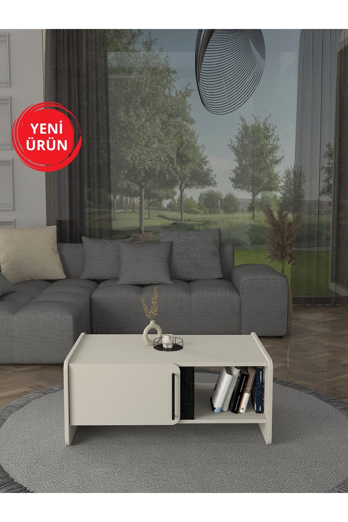 Dekorister Venera Orta Sehpa Kumtaşı - Senkronsiyah