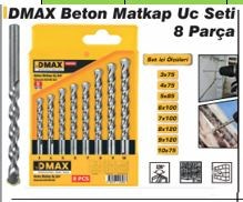 Dmx4348 Beton Matkap Uc Seti 8 Prc