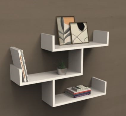Duvar Rafi Balance 18,5X81,6X55,4 Cm Beyaz Balfa Blf-017