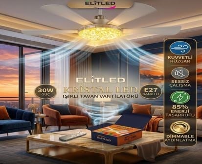 Elitled Kristal Vantilatorlu Led Ampul