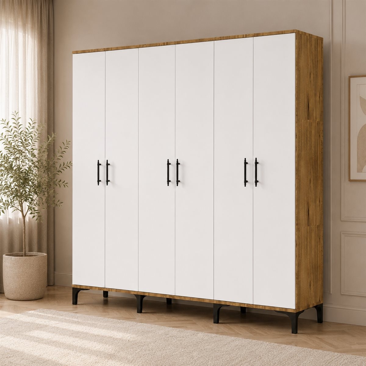 Garaj Home 6 Kapaklı Dolap - Atlas Çam