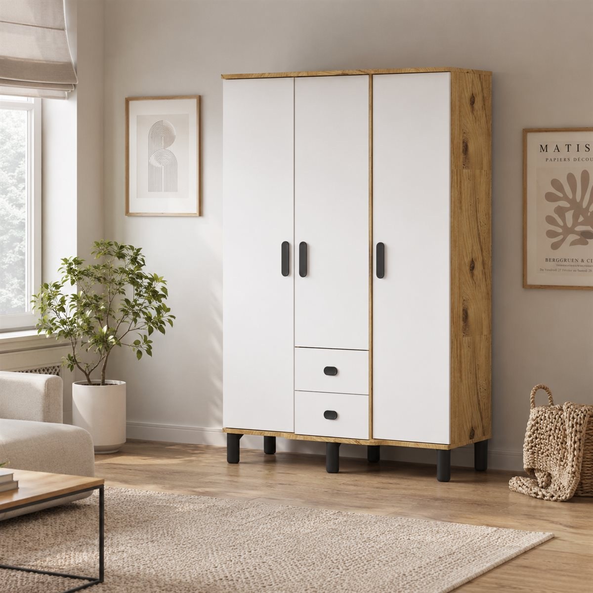 Garaj Home Parla 3 Kapaklı Dolap