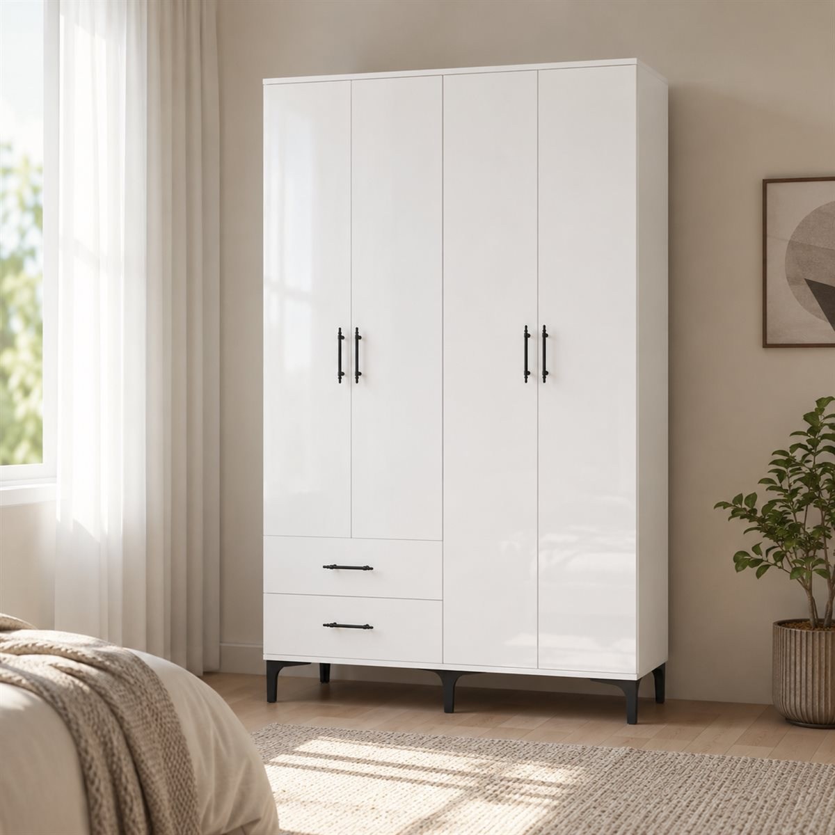 Garaj Home Vera 4 Kapaklı Dolap