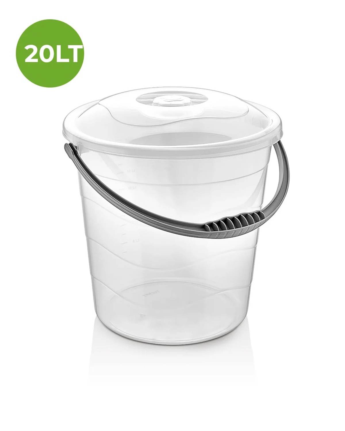 Kapaklı Kova 20 Lt Şeffaf