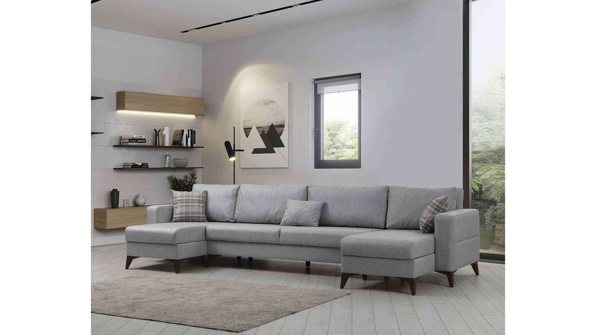Kristal (D+2+D) Uzanmalı Köşe Koltuk Takımı