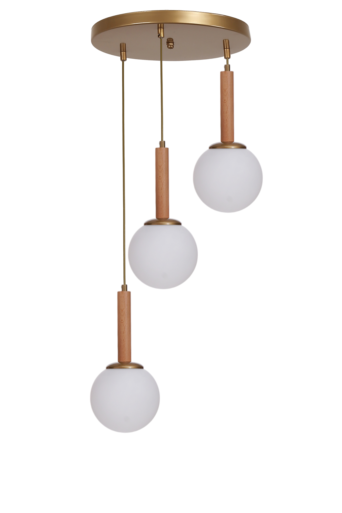 Lumexx Işıl 3 Lü Tepsili Naturel Beyaz Camlı Sarkıt