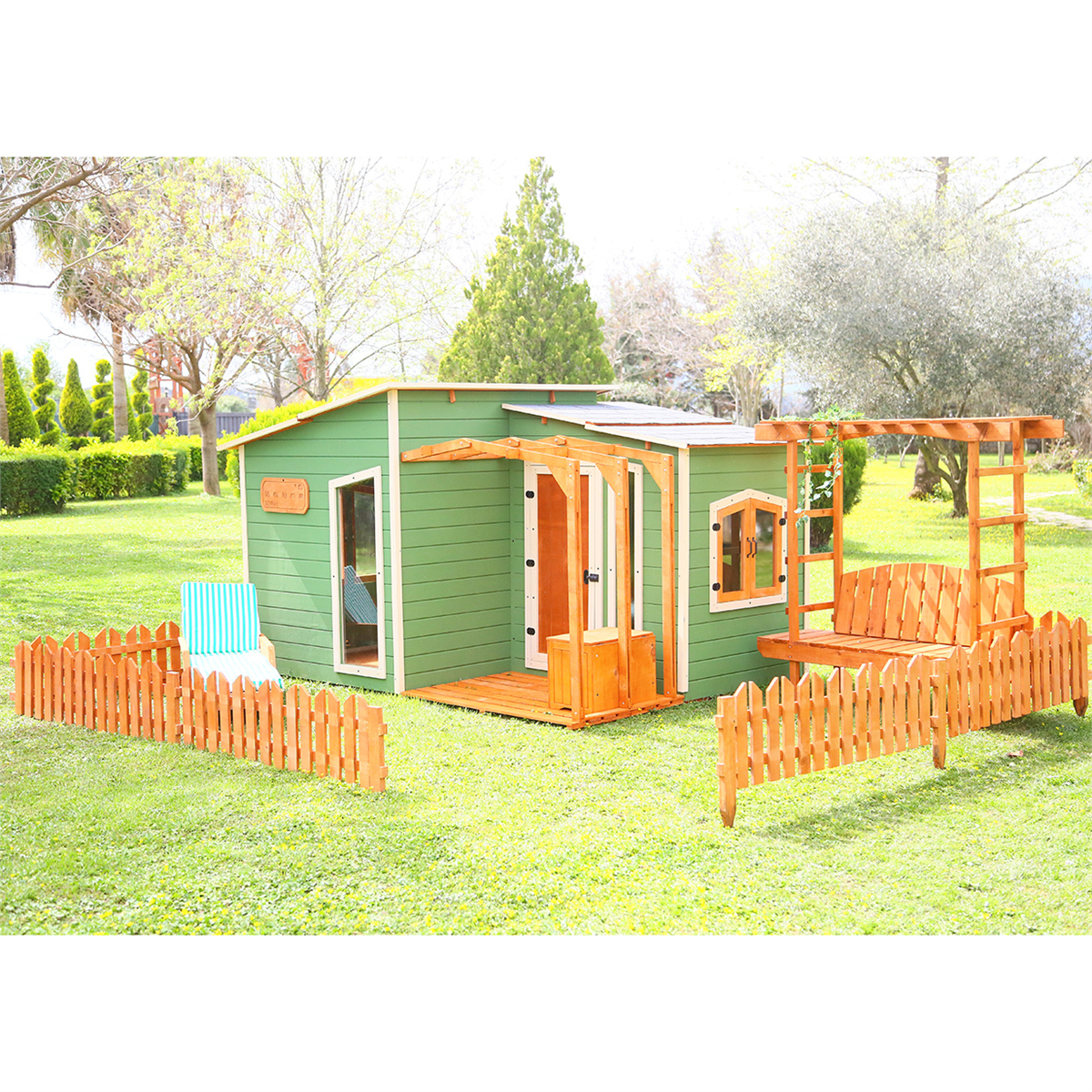 Mandu Ahşap Modern Playhouse (oyun evi)