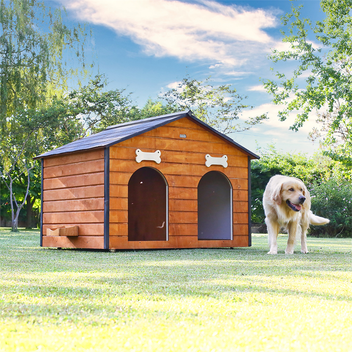 Mandu Isı Yalıtımlı 2 Bölmeli Köpek Kulübesi