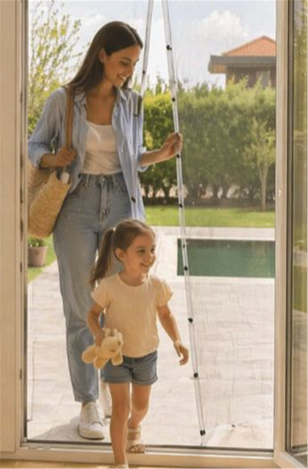 Manyetik Kapı Sinekligi 90X210Cm Beyaz- Hs1110