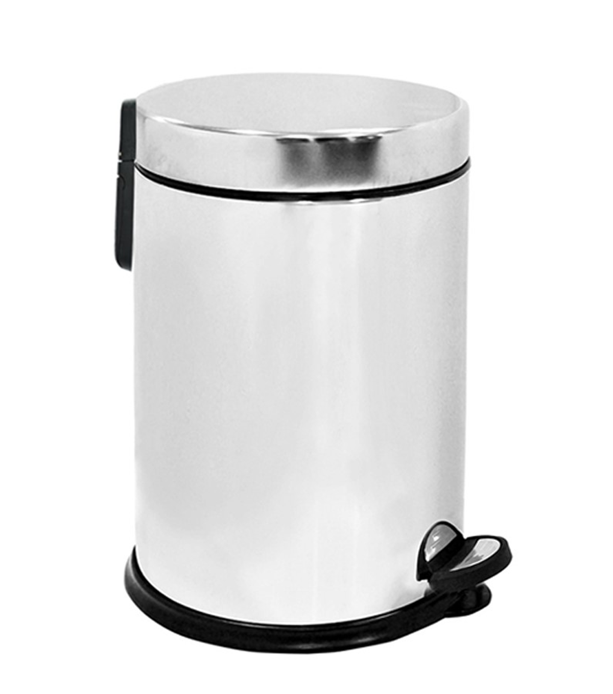 Mikro Pedallı Çöp Kovası Krom 5 Lt