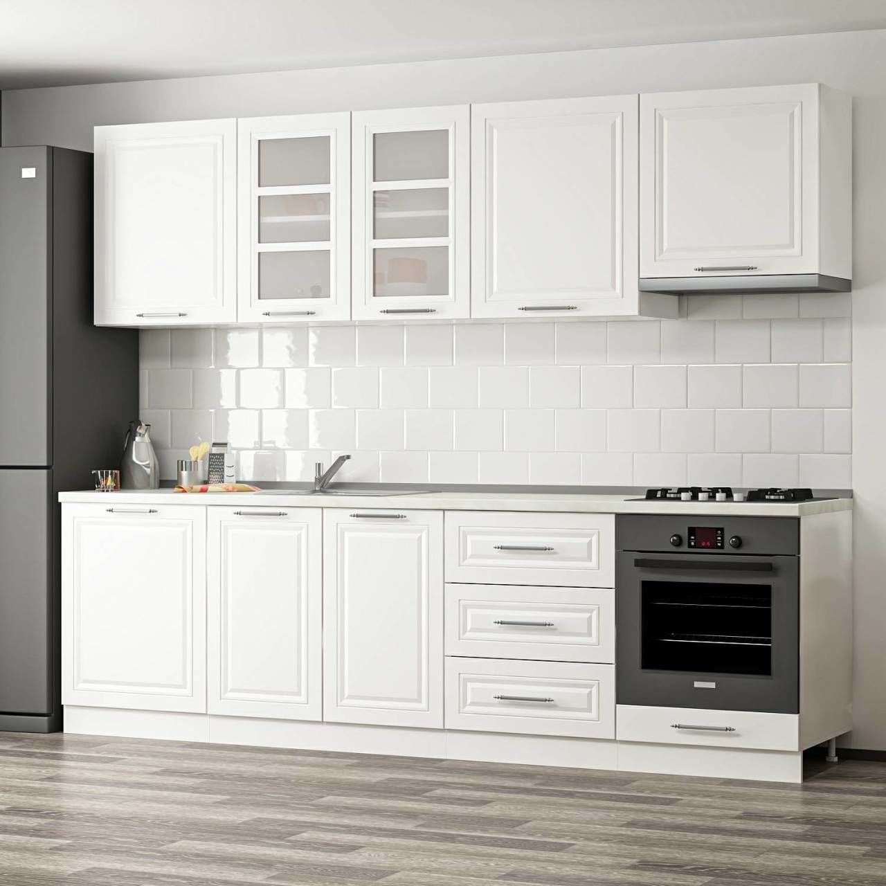 MİNAR 270 CM MEBRAN C MUTFAK DOLABI BEYAZ 270-MCB1