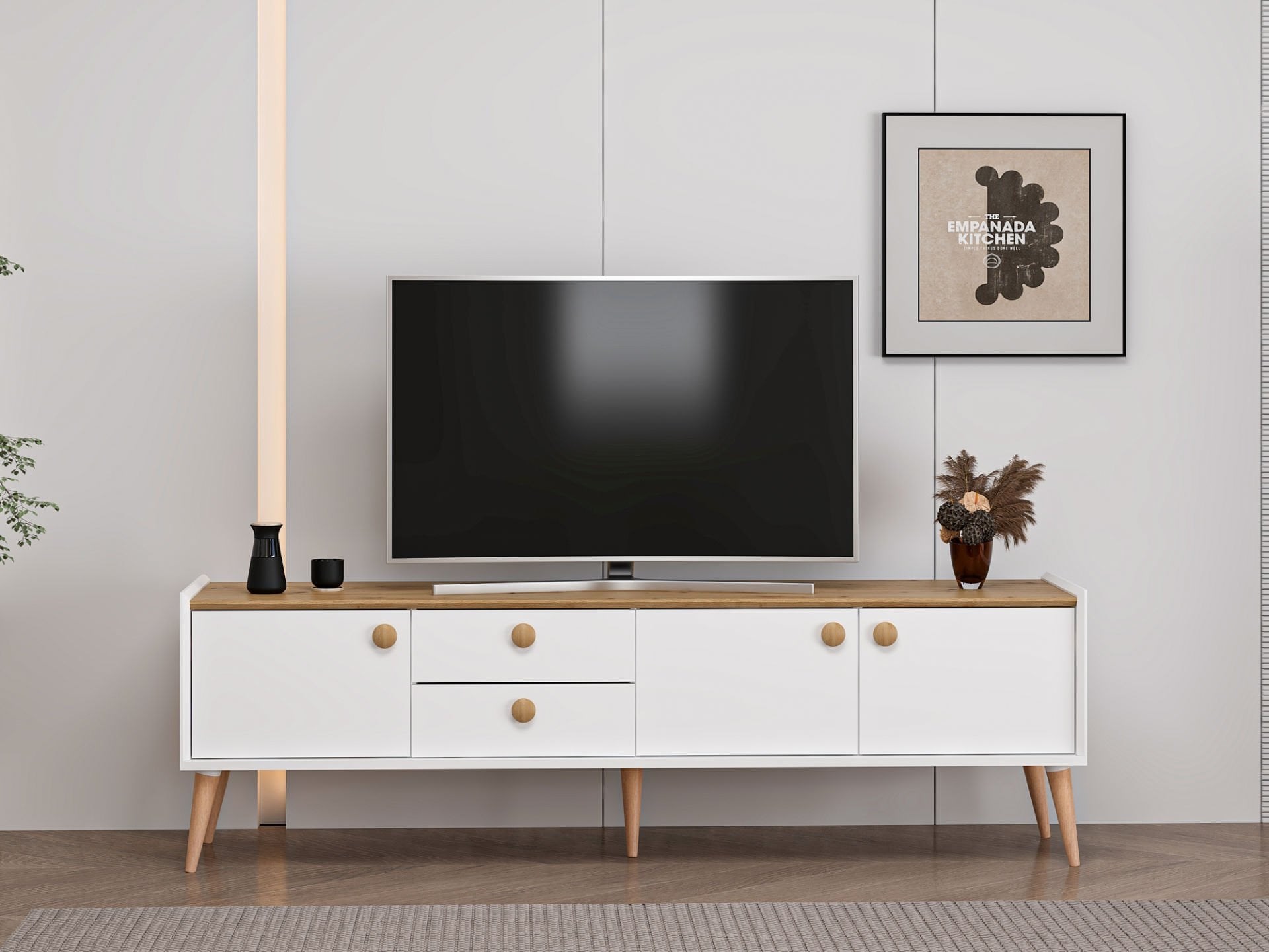 Mitra Tv Ünitesi - Beyaz/Artisan