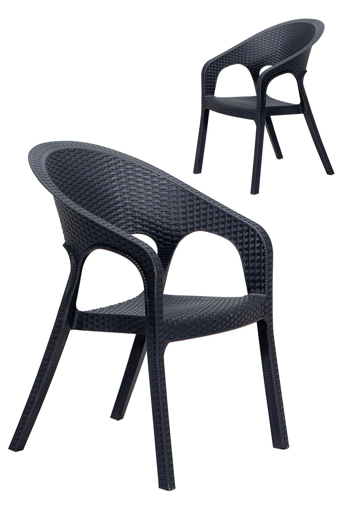 Mobetto 2 Adet Garden Antrasit Sandalye / Balkon-bahçe-teras