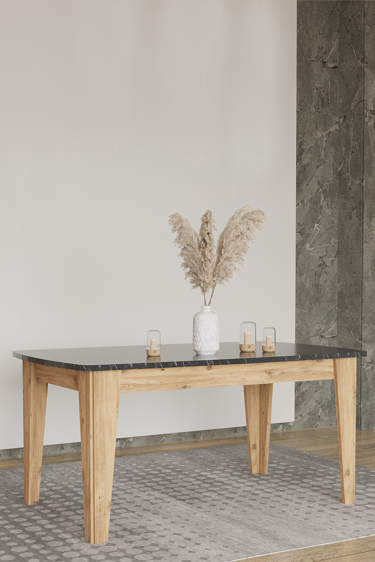 Mobetto Avrupa Atlantik Çam 80x130 Mutfak Masası