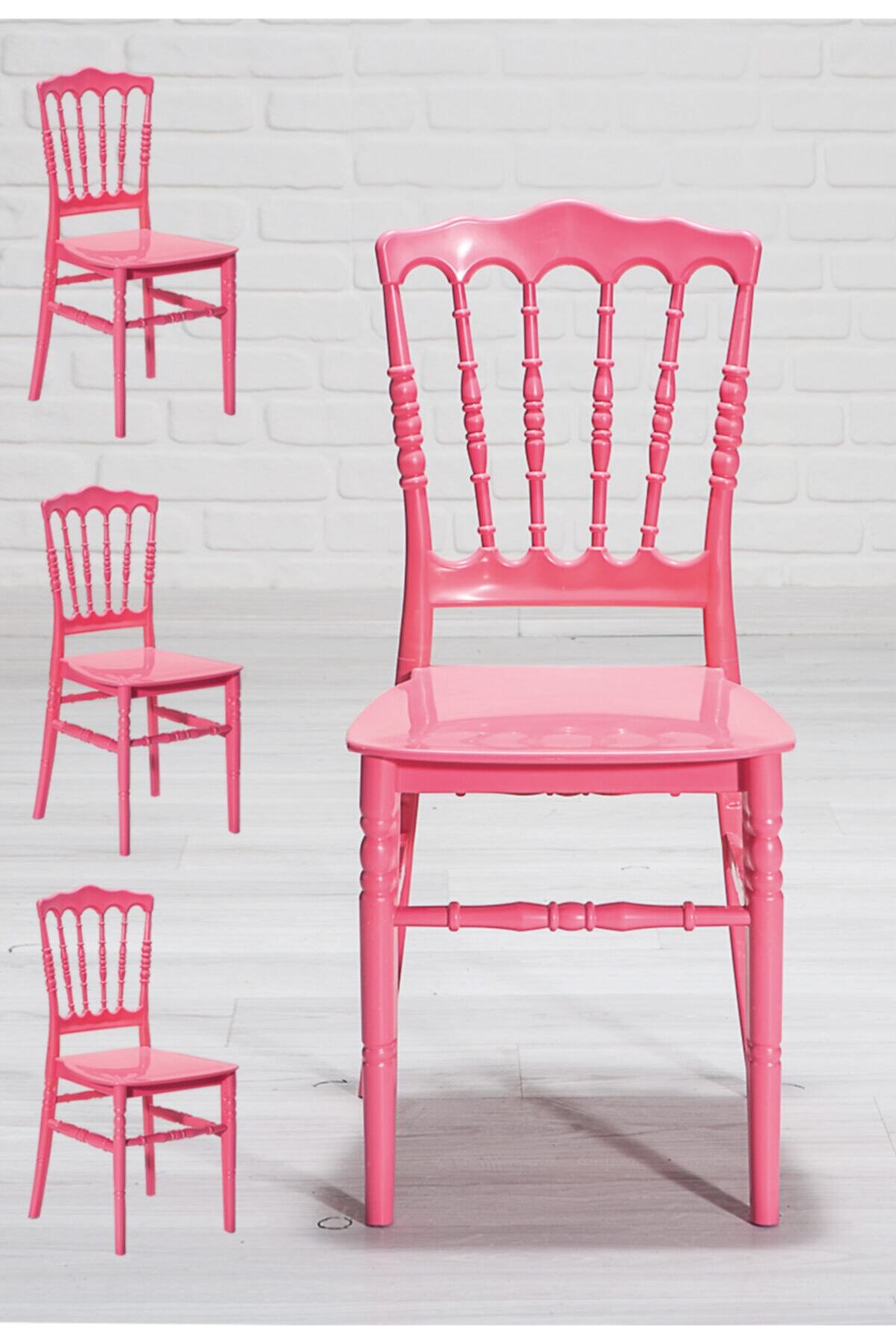Mobetto Miray Home Mutfak Sandalyesi 4 Adet - Pembe