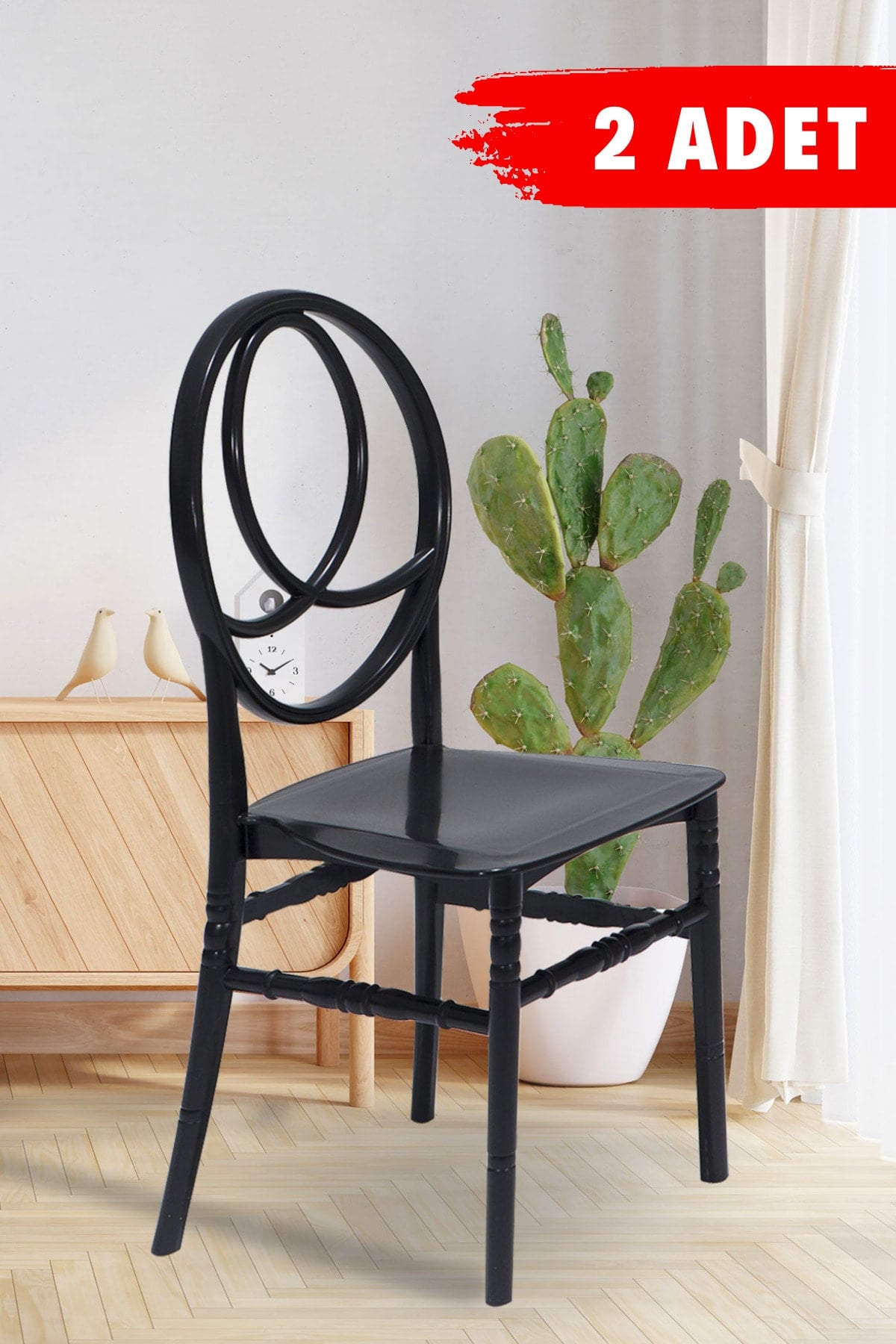 Mobetto Phoenix 2 Adet Mutfak Sandalye - Siyah