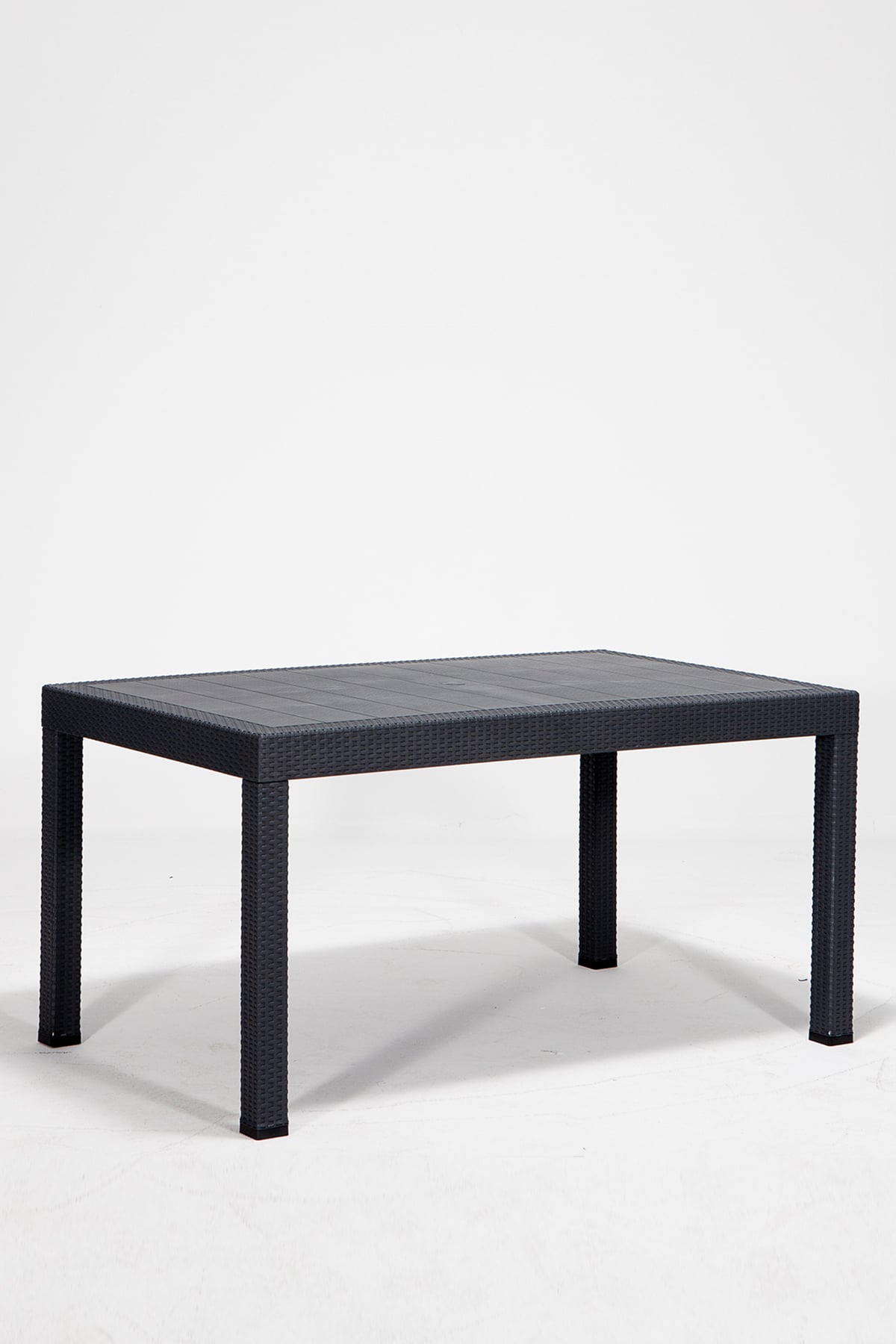Mobetto Rattan 90x150 Camsız Antrasit Masa - Bahçe&balkon&teras