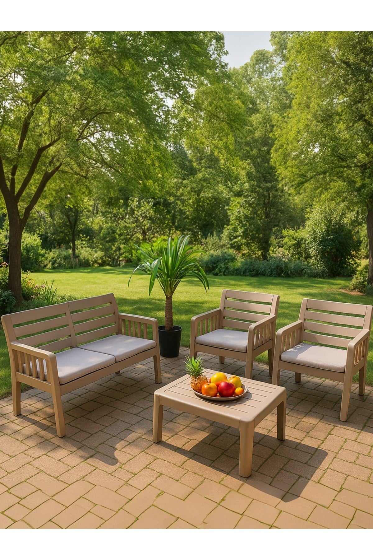 Modalife Ada 2+1+1+S Bahçe Takımı / Balkon - Bahçe - Teras Mobilyası