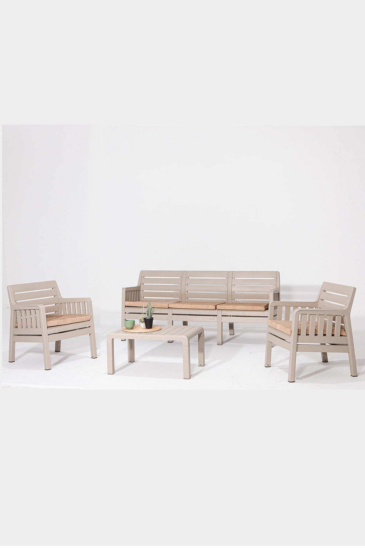 Modalife Lara Home 3+1+1 S Bahçe Takımı - Cappucino