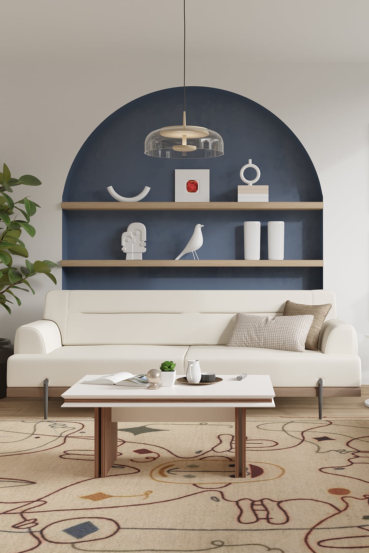 Modalife Linen Üçlü Salon&oturma Odası Kanepe - Krem