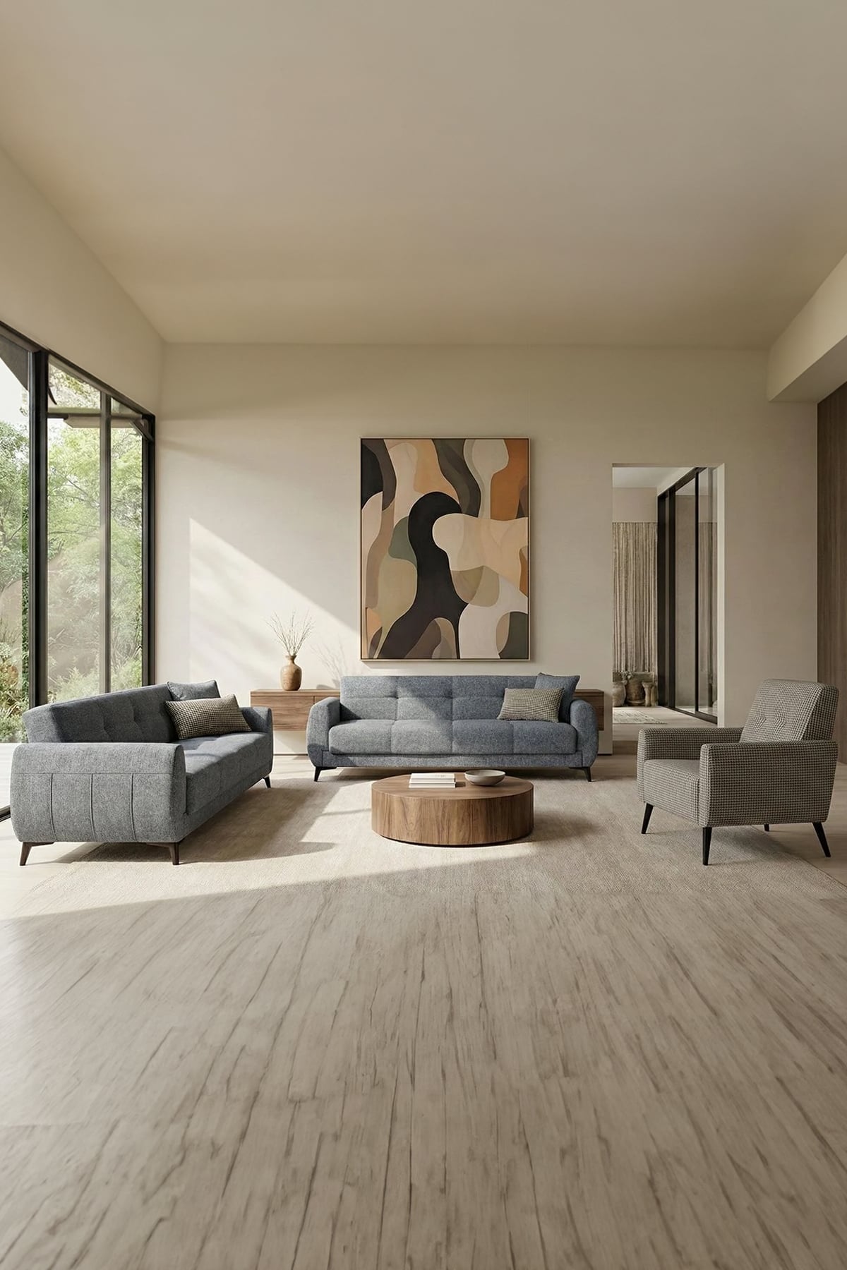 Modalife Soho 3+1 Salon&oturma Odası Koltuk Takımı, Oturma Grubu (1 Koltuk 1 Berjer) (Sandıklı-Yataklı)